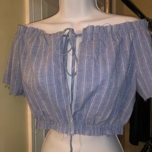 Cropped off the shoulder top!